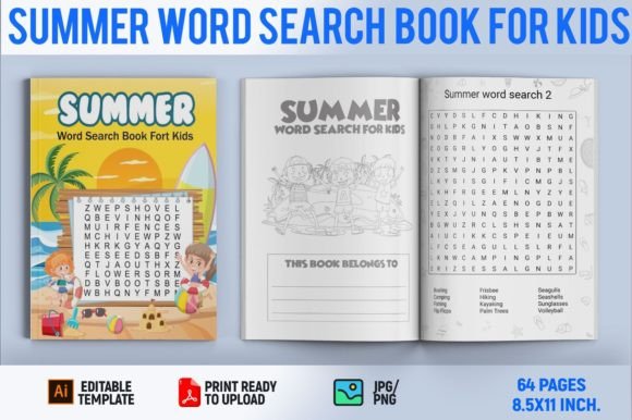 Download Summer Word Search Book for Kids - Premium Resources